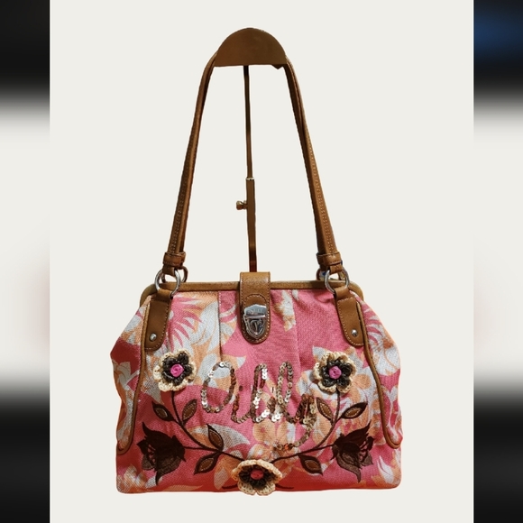 Oilily Handbags - Y2K PINK floral VINTAGE Oilily Shoulder BAG
